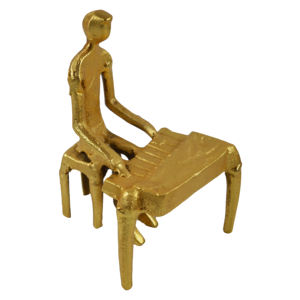 Figura Humana Bailando en Latón y Aluminio para Decoración del Hogar, Oficina, Mesa o Escuela, Última Llegada - Product Image 4