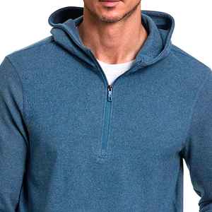 Sweat-shirt décontracté en coton tricoté bleu pour homme, coupe classique, avec fermeture éclair quart de tour et poche avant, idéal pour l'automne - Product Image 5