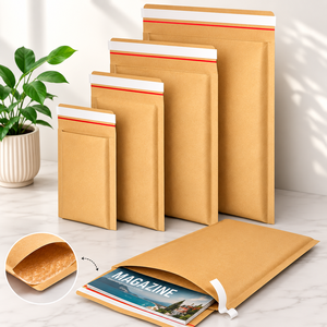 Bolsas de Papel Kraft Blancas para Envíos, Planas, con Cierre Autoadhesivo, Asas Retorcidas, Reciclables, para Compras y Negocios - Product Image 5