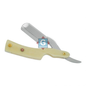 Navaja de Afeitar Recta para Hombre con Mango de Madera y Hoja de Acero Inoxidable, Navaja para Limpiar la Barba - Product Image 2