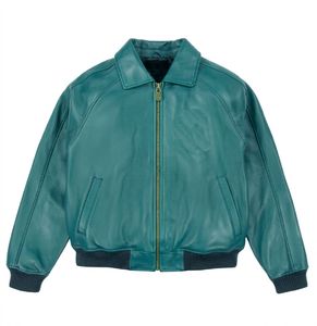 Chaqueta de Motociclista de Lana para Hombre, a Prueba de Viento, con Cuello Alto de Cuero PU, Cremallera, Capucha, Relleno Grueso y Transpirable, Moda de Invierno - Product Image 5