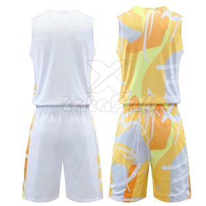 Uniforme de basket-ball réversible en tissu 100% polyester, léger et respirant pour mouvements rapides, service OEM, haute qualité - Product Image 2