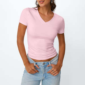 T-shirts tendance pour femmes, dernier design, prix bas, qualité supérieure, service OEM, grandes tailles, vente chaude, t-shirts respirants - Product Image 2