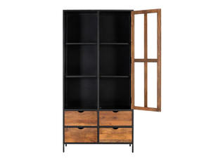 Meubles de chambre multifonctionnels, porte-vêtements en métal et en bois, armoire en bois avec tiroirs - Product Image 2