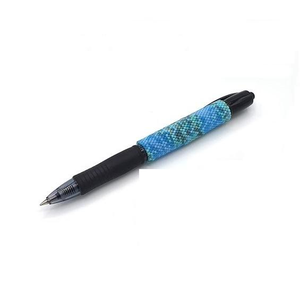 Fundas para bolígrafos artísticas hechas a mano con cuentas, diseño étnico de cuentas de semillas, cubierta de moda para bolígrafos con opción de nombre personalizado - Product Image 1