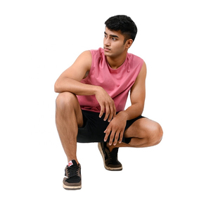 Premium Men Breathable Athletic Tank Top Lightweight Polyester/Cotton Sports <b>Vest</b> Workout Training Running Casual Fitness Crew - Product Image 4