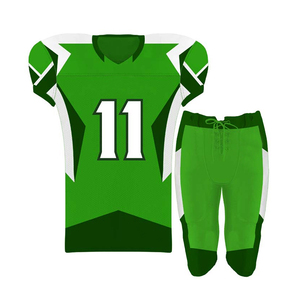 Ensemble de maillots de football américain personnalisés pour hommes, pantalon, impression du logo de l'équipe, sublimation, respirant, coupe-vent, vêtements de sport courts - Product Image 1