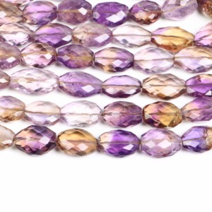 Cuentas facetadas de ametrino natural en forma de pepita para la fabricación de joyas, cuentas de ametrino sueltas al por mayor, fabricante de la India. - Product Image 3
