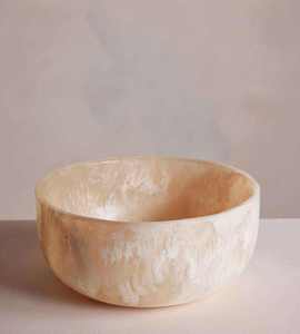 Premium Polished Resin Dinner Bowl Pink Classic Design Lightweight Serving Bowl at Best Prices - Product Image 2