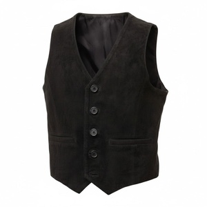 เสื้อกั๊กหนังผู้ชาย แฟชั่นลำลอง ดีไซน์พรีเมียม วัสดุแท้ ทรงเข้ารูป ขาย - Product Image 1