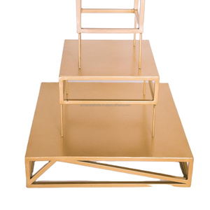 Cakes Pastry Stand Modern Square Cake Separator 3 Pieces Square Cake Stand Wedding Other Event 3 Tier Display Dessert Holder