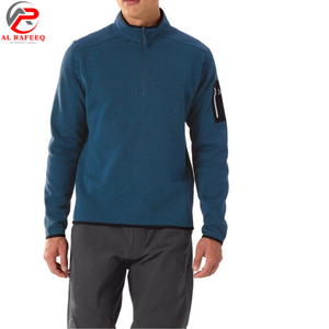 Veste polaire en laine marron de haute qualité pour homme, idéale pour l'hiver, fabriquée sur mesure pour l'extérieur, avec col montant et logo personnalisable. - Product Image 5
