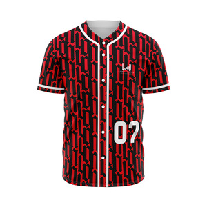 เสื้อเบสบอลซอฟต์บอลผู้ชายแบบสั่งทำพิเศษ 4 แบบ พิมพ์ลายด้านหน้า แขนสั้น ระบายอากาศได้ดี แห้งเร็ว ไซส์ใหญ่ ผลิตจากโพลีเอสเตอร์ - Product Image 2