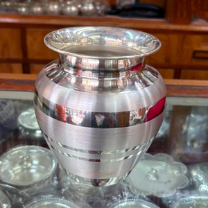 Kalash Lota en argent pur fait main pour le temple et la maison, pour la Pooja hindoue, récipient de culte religieux traditionnel, Mandir indien - Product Image 6