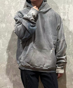 400Gsm <b>Men's</b> <b>Oversized</b> Boxy Fit Acid Wash Blank Hoodies <b>Men</b> Custom Heavyweight Contton Streetwear Pullover French Terry <b>Hoodie</b> - Product Image 1