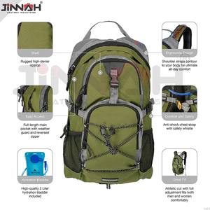 Sac d'hydratation 18L avec poche à eau de 2 litres offerte, idéal pour la randonnée, la course à pied, le cyclisme et les trajets quotidiens - Product Image 3