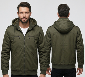 Men's Hooded <b>Fleece</b> <b>Jacket</b> Zipper Closure Street Wear Hoodie Manufacturer High Quality Zip up Hoodie Winter Men's Street Hoodies - Product Image 5