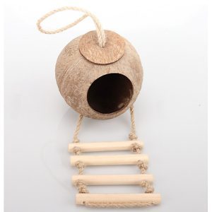 Hergestellt in Vietnam: Premium Kokosnuss-Haustierhaus – Langlebiges, umweltfreundliches Versteck & Hängekäfig-Zubehör für Kleintiere - Product Image 5