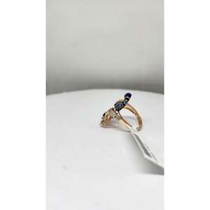 Elegante Anillo de Diamantes Naturales de 14K para Mujer, 0.58ct SI HI con Piedra de Color de 0.26ct, Chapado en Rodio, Peso Neto 6.762g, Joyería de Lujo - Product Image 2