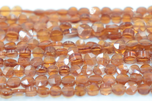 Hessonite Grenat Facettes Coin Forme 3mm Rondelle Perles Pierre Naturelle pour la Fabrication de Bijoux - Product Image 3