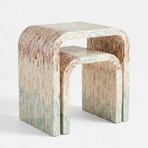 Top Quality Capiz Shell Inlay Modern Console <b>Table</b> Set 2 Accent <b>Tables</b> <b>Side</b> <b>Tables</b> for <b>Sofa</b> from Vietnam B2B - Product Image 1