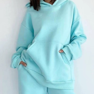 Produit Tendance 2026 Ensemble de jogging en velours uni pour femme, survêtement rose en suède pour femme, tenue de sport pour femme - Product Image 1