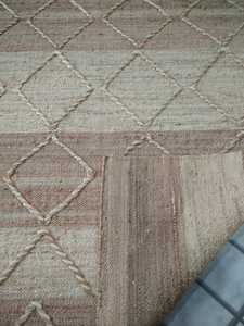 Alfombra de Yute India Hecha a Mano, Color Natural, Moderna, Grande, Tejida, Ligera, con Rayas Finas, Estilo Marroquí, para Niños, Marca AISHAFABS - Product Image 4