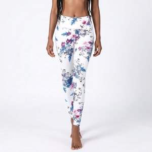 Leggings de Yoga de Cintura Alta con Estampado Floral, Largos, de Spandex y Poliéster, Pantalones Deportivos para Mujer - Product Image 6