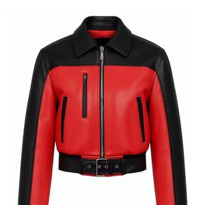 Vestes de moto pour femmes, personnalisées, à manches longues, avec fermeture éclair, en tissu vinyle imperméable, respirant et thermique, pour la course automobile. - Product Image 3