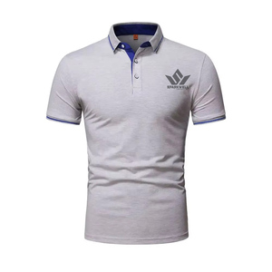 เสื้อโปโลแขนสั้นสีขาวสำหรับผู้ชาย ผ้าปิเก้ สีพื้น ระบายอากาศได้ดี สวมใส่สบาย เหมาะสำหรับกอล์ฟ เทนนิส ธุรกิจ ทรงปกติ - Product Image 4