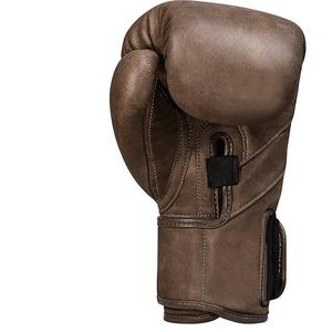 Leather Boxing Gloves Adjustable Wrist <b>Strap</b> Velcro Closure Adult Boxing Gear - Product Image 4