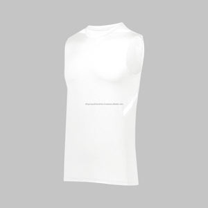 Nueva llegada de ropa de gimnasio para hombres, camisa de compresión, ropa de fitness muscular para hombres, compresión de cuello redondo - Product Image 3