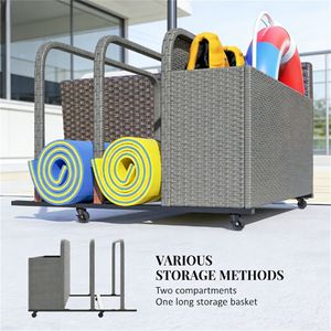 Contenitore per Piscina Grigio Misto, Design Pratico con Cesto Portaoggetti - Product Image 3