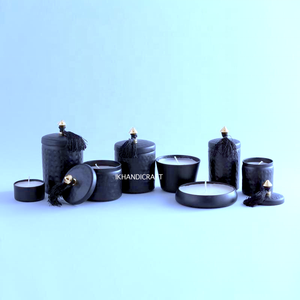 Wholesale Customised Metal Fragrance <b>Candle</b> Holder Luxury Copper Brass Jar Bulk Soy Wax Jar Decorative <b>Candle</b> Tin Other in low - Product Image 6