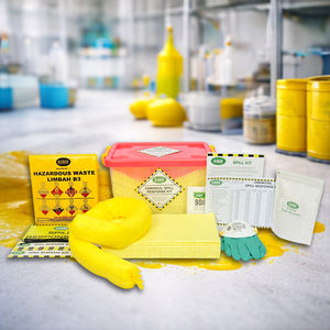 Kit de Derrames Químicos de 15L en Caja Transparente, Estación de Respuesta a Materiales Peligrosos Industriales para Seguridad en Laboratorios y Control de Derrames de Ácidos - Product Image 1