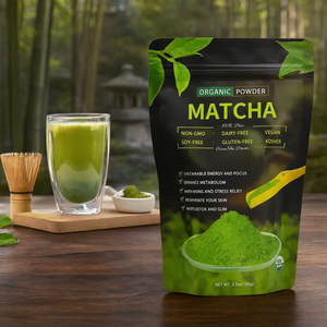 Té Verde Matcha en Polvo Orgánico 200g Sin OMG Vegano Sin Gluten Puro Grado Ceremonial - Product Image 3