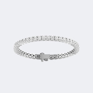 Pulsera de Diamantes Redondos de 8.00CTW, Oro de 14k, Diamantes Cultivados en Laboratorio, Color D, VVS, Engaste de Garras, Pulsera de Eternidad Tipo Tenis para Mujer - Product Image 2