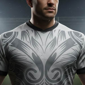 Ensemble d'uniformes de rugby pour hommes, tissu léger, respirant, durable, séchage rapide, maillot à manches courtes, shorts, personnalisable, conçu pour - Product Image 6