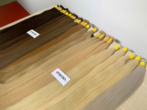 Extensiones de Cabello Virgen Vietnamita Nasa Hair Super Double Drawn, 100% Naturales, de 22-30 Pulgadas, Color Rubio Oscuro a Claro, Venta al Por Mayor - Product Image 1