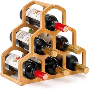 Porte-bouteilles et supports à vin en bois de bambou, fabrication sur mesure OEM, vente en gros |   Aqdus Saleem Inde - Product Image 3