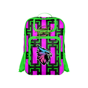 Mashadi IMPEX Ensemble de maillot de basketball sublimé rose vert avec logo Hawk, débardeur, short, sac à dos, tenue de sport unisexe pour adulte - Product Image 6