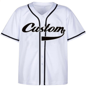 Custom Men Baseball Jersey Button <b>Down</b> White Blue Pinstripe Team Softball Training Uniform Shirt - Product Image 3