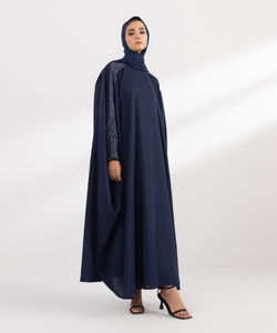 Nouvelle Arrivée - Robe Ample Unie en Polyester pour Musulmanes - Abaya pour Mariage Islamique - Idéale pour Toutes les Saisons (Été, Automne, Printemps) - Product Image 4