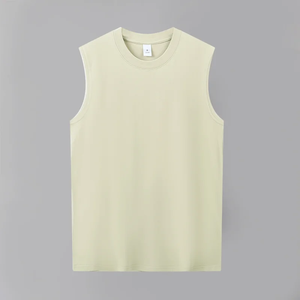 Camiseta sin mangas de algodón 100% resistente, con logo personalizado, para fitness al aire libre, transpirable y absorbente de sudor, modelo 2026 - Product Image 3