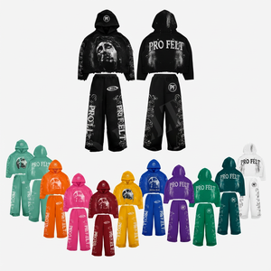 Conjuntos de Dos Piezas de Invierno con Diseño Personalizado, Sudadera con Capucha y Pantalones Deportivos, Ropa Urbana Informal y Elegante, Cómoda, Holgada, 100% Transpirable - Product Image 1