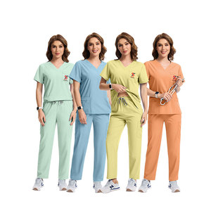 Uniforme médical Solid Trader au design épuré pour une esthétique de clinique moderne et une meilleure identification des personnelles, uniforme d'hôpital à ajustement optimal - Product Image 2
