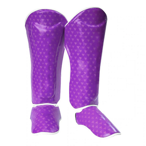 Protège-tibias de boxe unisexe en PU écologique, épaisseur 1 cm, résistants à l'usure, équipement de protection pour l'entraînement aux arts martiaux - Product Image 4