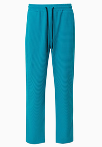 Pantalon de survêtement large pour homme, couleur turquoise, taille élastique avec cordon de serrage, coupe décontractée - Product Image 5