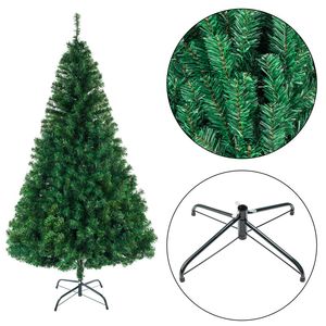 Albero di Natale Artificiale in PVC di Alta Qualità, 2,4 Metri, con 1138 Rami, Pre-Illuminato per Decorazioni Interne ed Esterne - Product Image 5