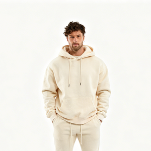 Sudadera con capucha unisex de felpa 100% algodón, personalizada con pedrería, corte holgado, con bolsillos, antiencogimiento, transpirable, con cremallera, 550 gramos - Product Image 3